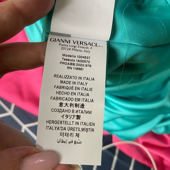 NWT VERSACE Safety Pin Cocktail Dress - Picture 12 of 14